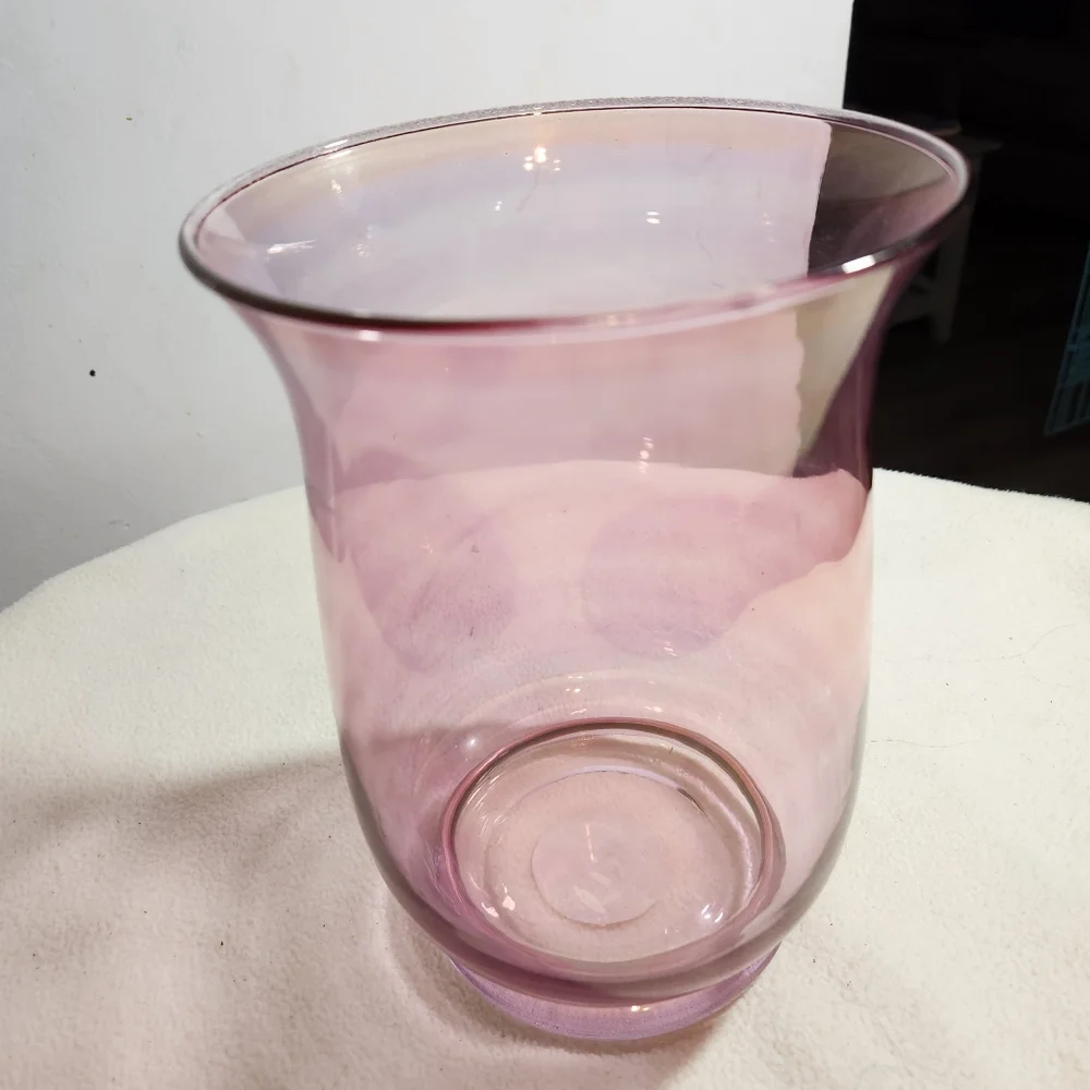 Pier 1 Imports Purple Glass Candle Holder for Pillar Candles